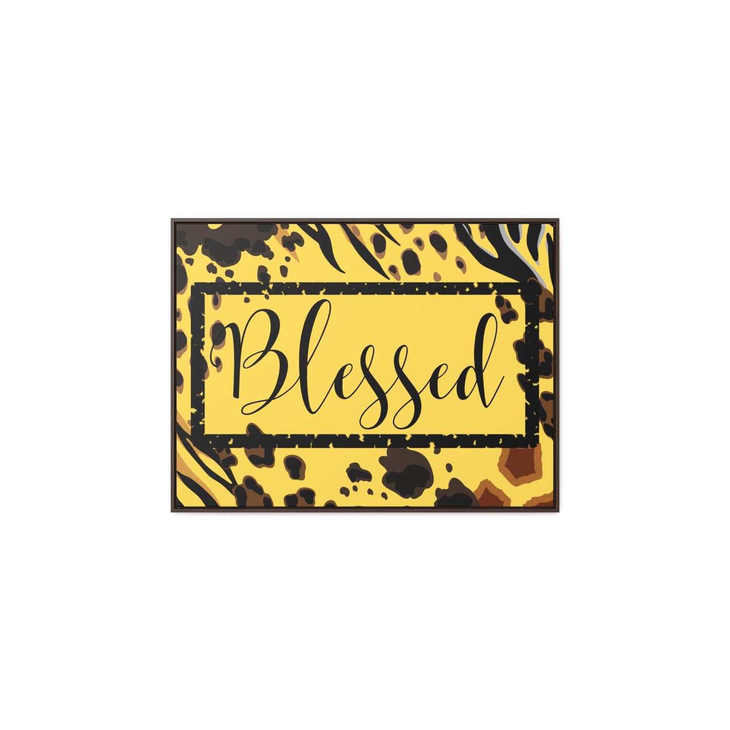 Christian Wall Art: Blessed (Floating Frame)