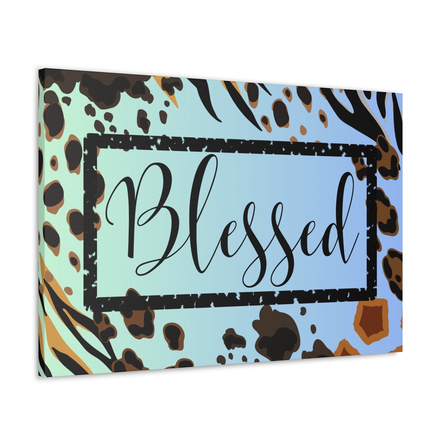 Christian Wall Art: Blessed (Wood Frame Ready to Hang)