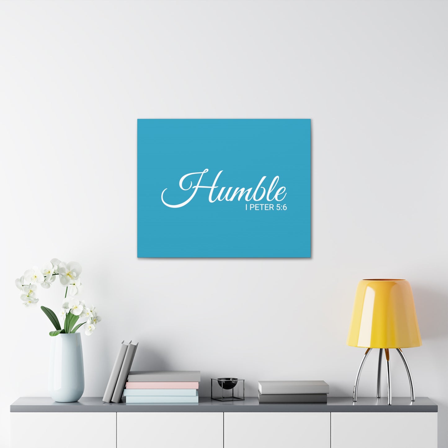 Christian Wall Art "Humble" Verse I Peter 5:6 Ready to Hang Unframed