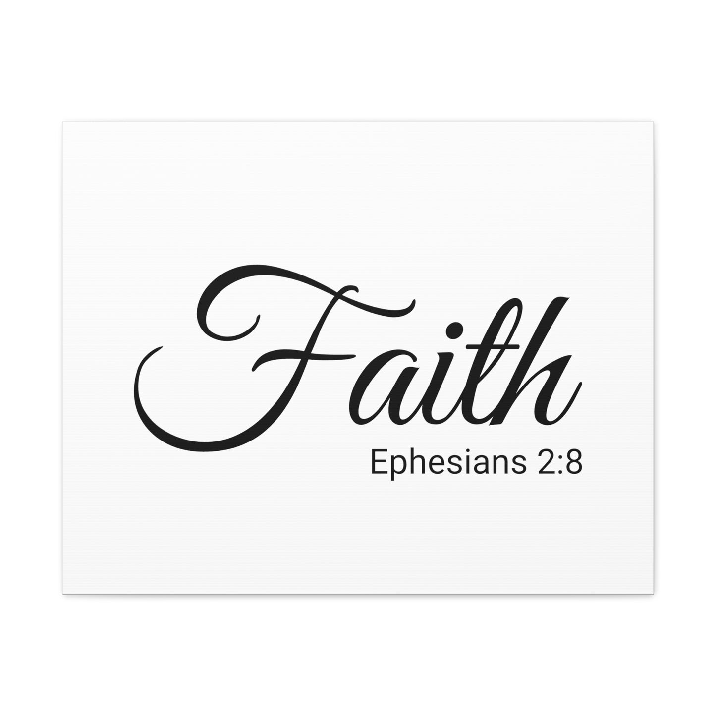 Christian Wall Art "Faith" Verse Ephesians 2:8 Ready to Hang Unframed