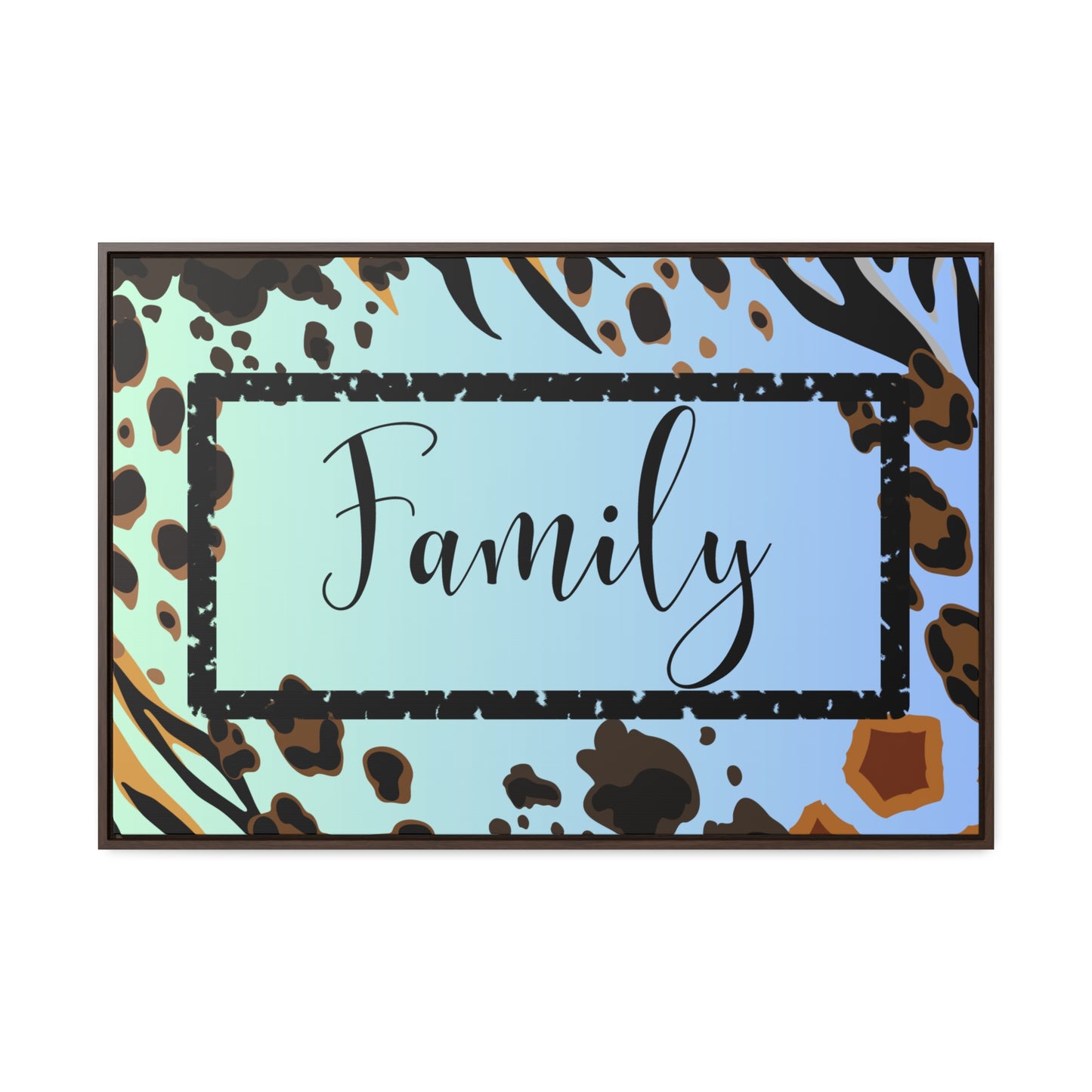 Christian Wall Art: Family (Floating Frame)