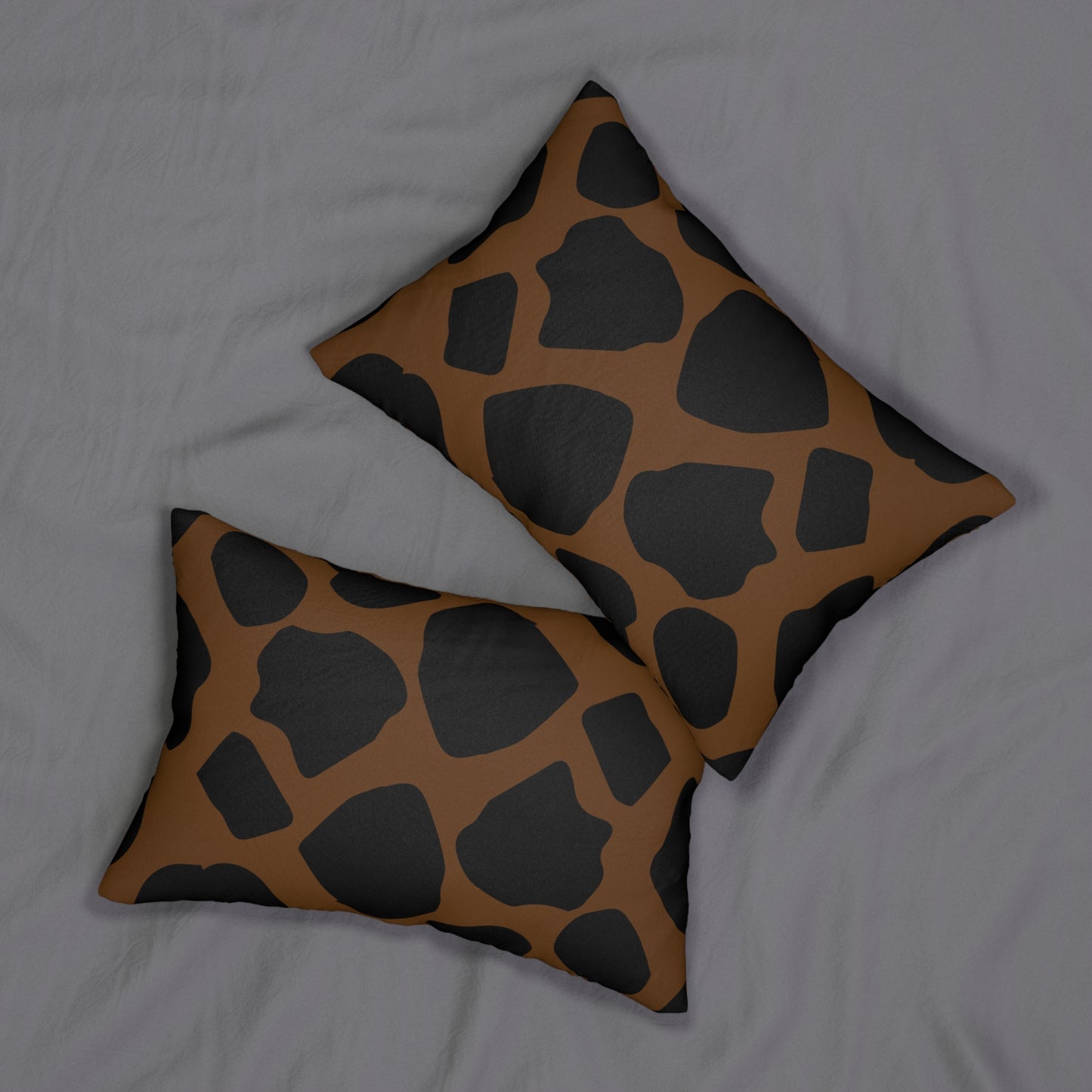 Cow Print Brown Accent Pillow