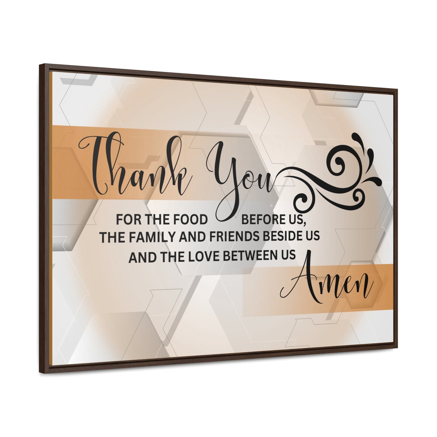 Christian Wall Art: Thank You....Amen (Floating Frame)