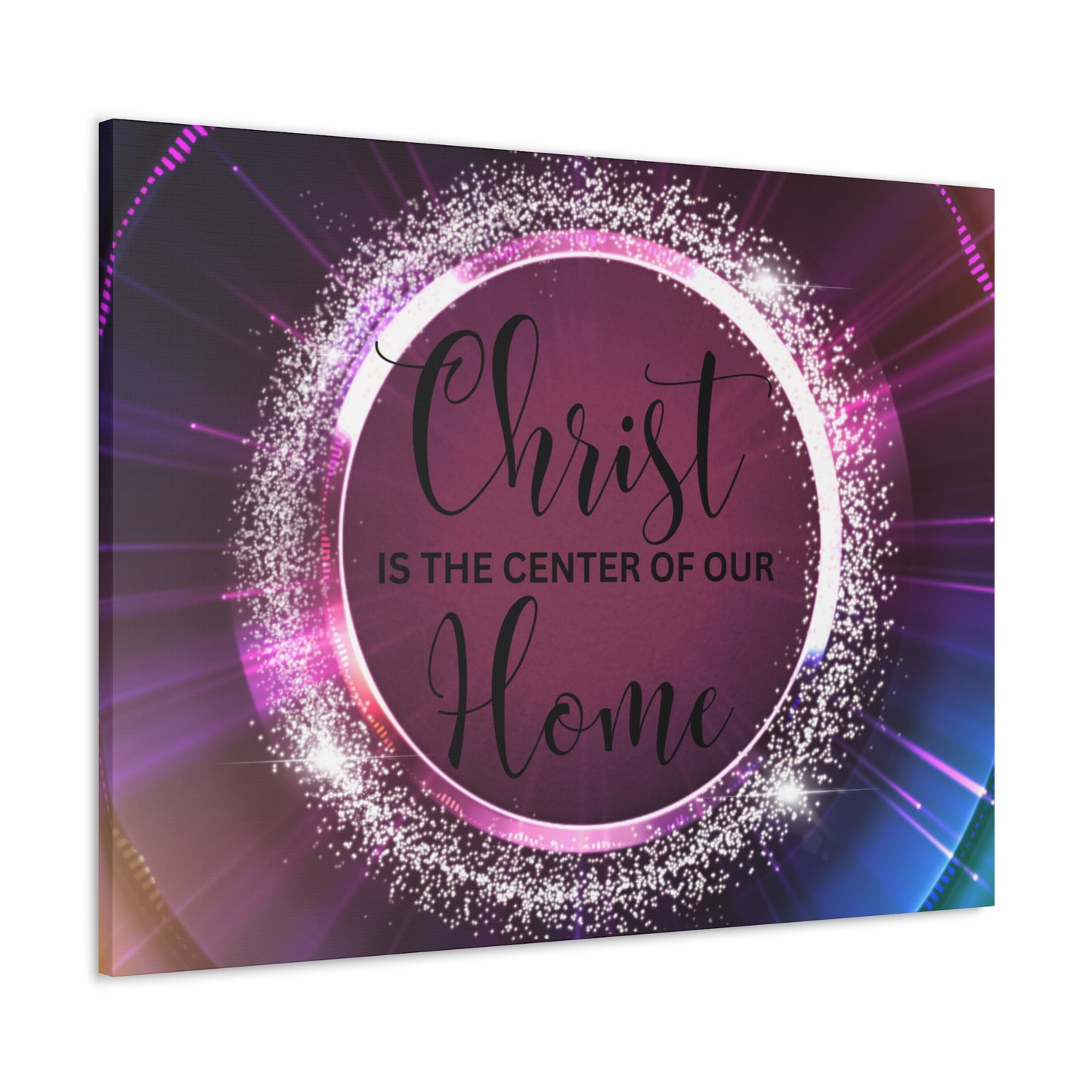 Christian Wall Art: Christ Is the Center of Our Home (Wood Frame Ready To Hang)