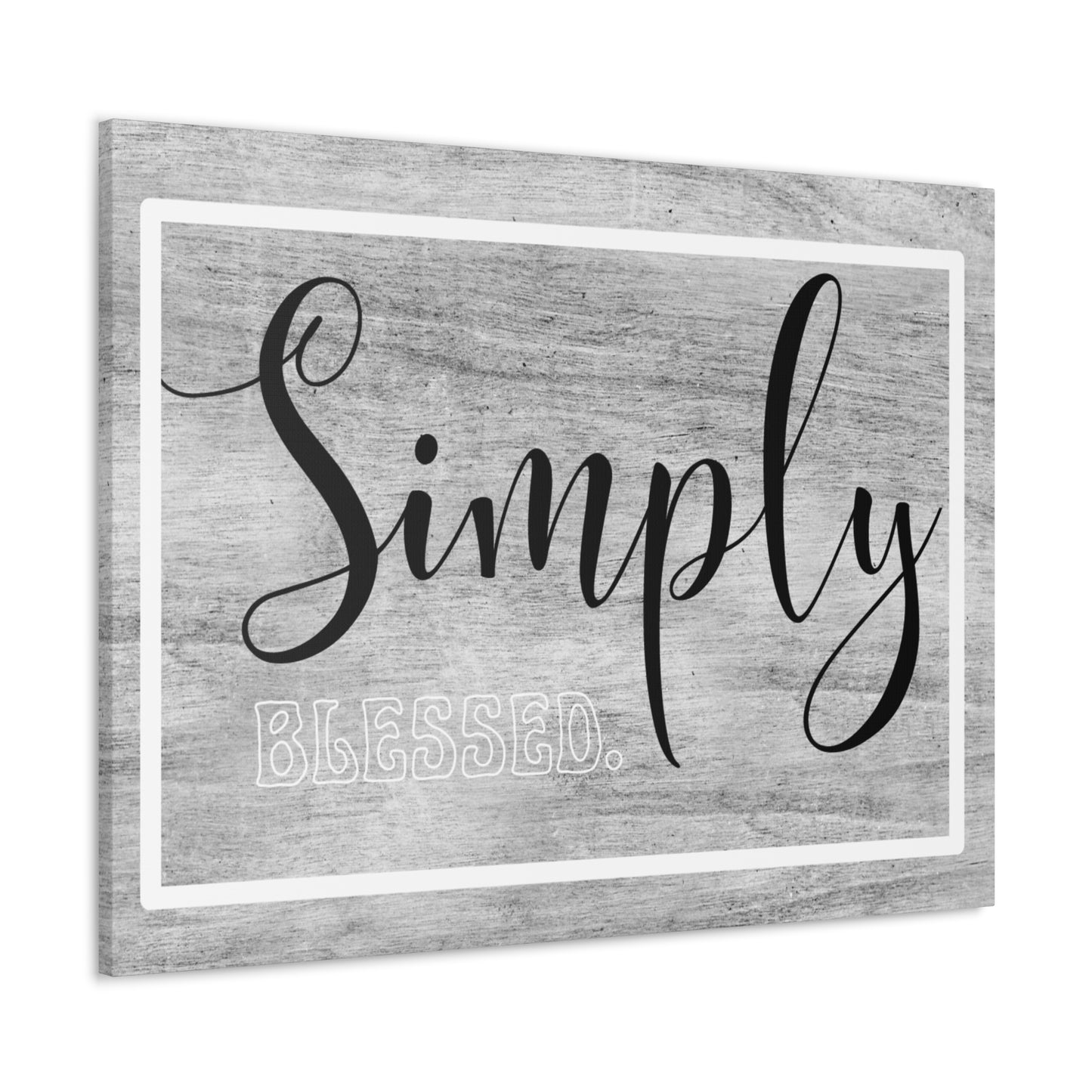 Christian Wall Art: Simply Blessed (Wood Frame Ready to Hang)