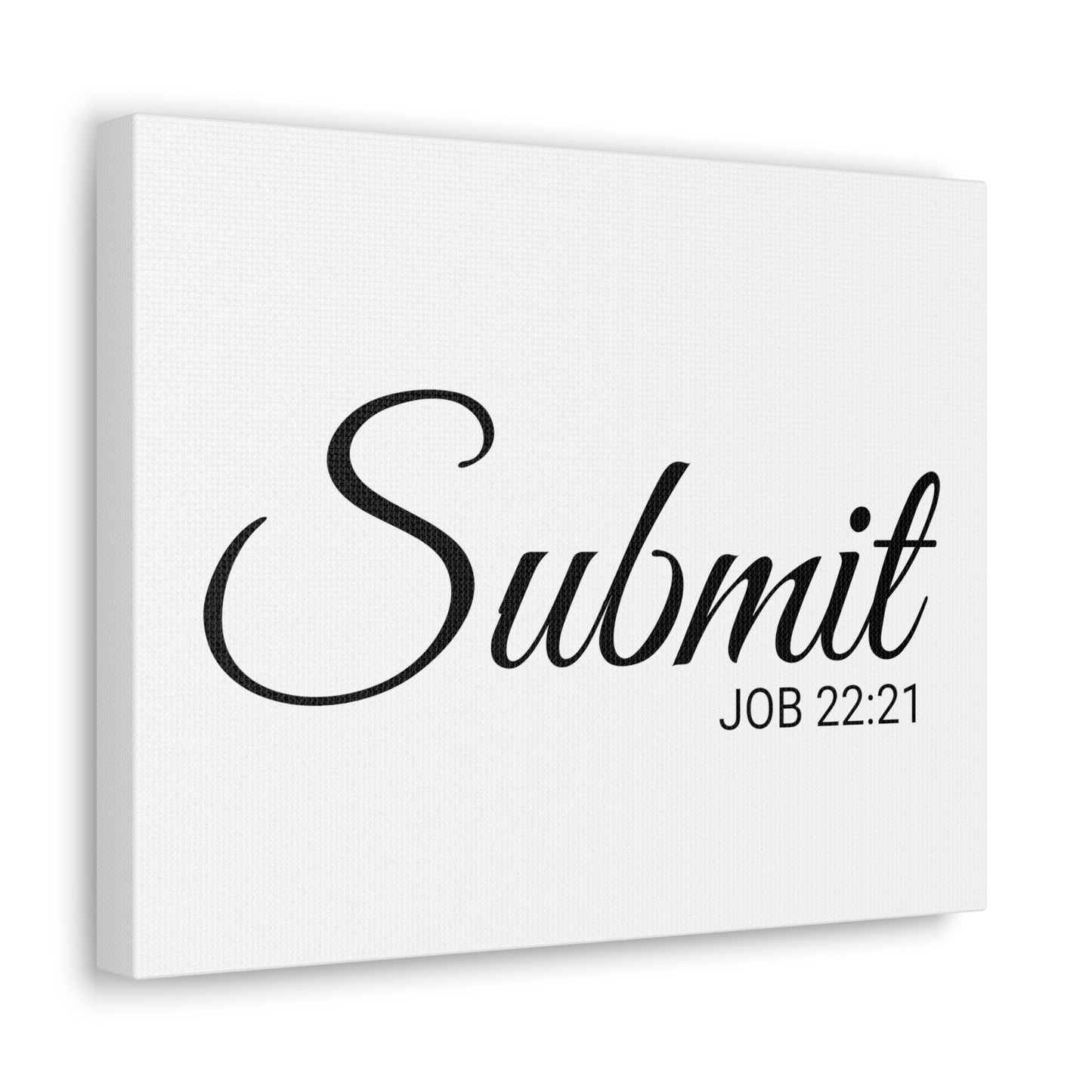 Christian Wall Art "Submit" Verse Job 22:21 Ready to Hang Unframed