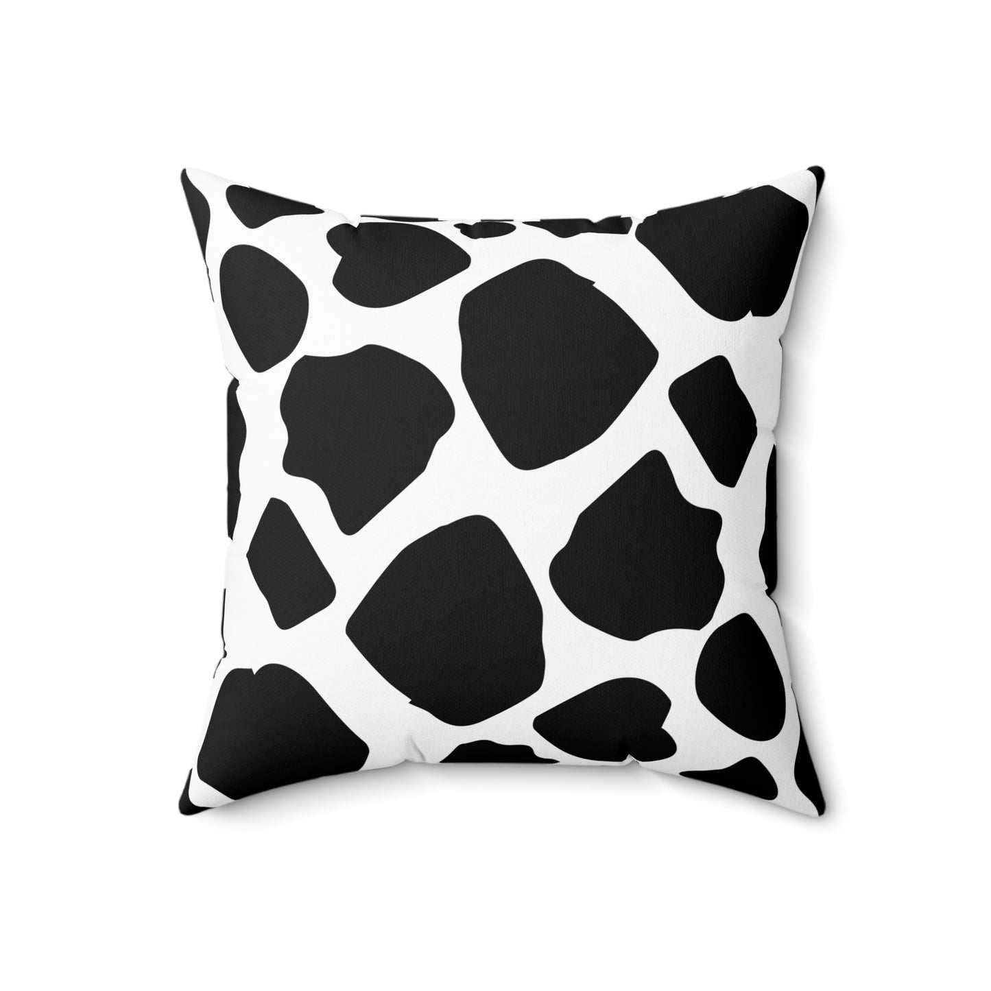 Cow Print White Throw Pillow