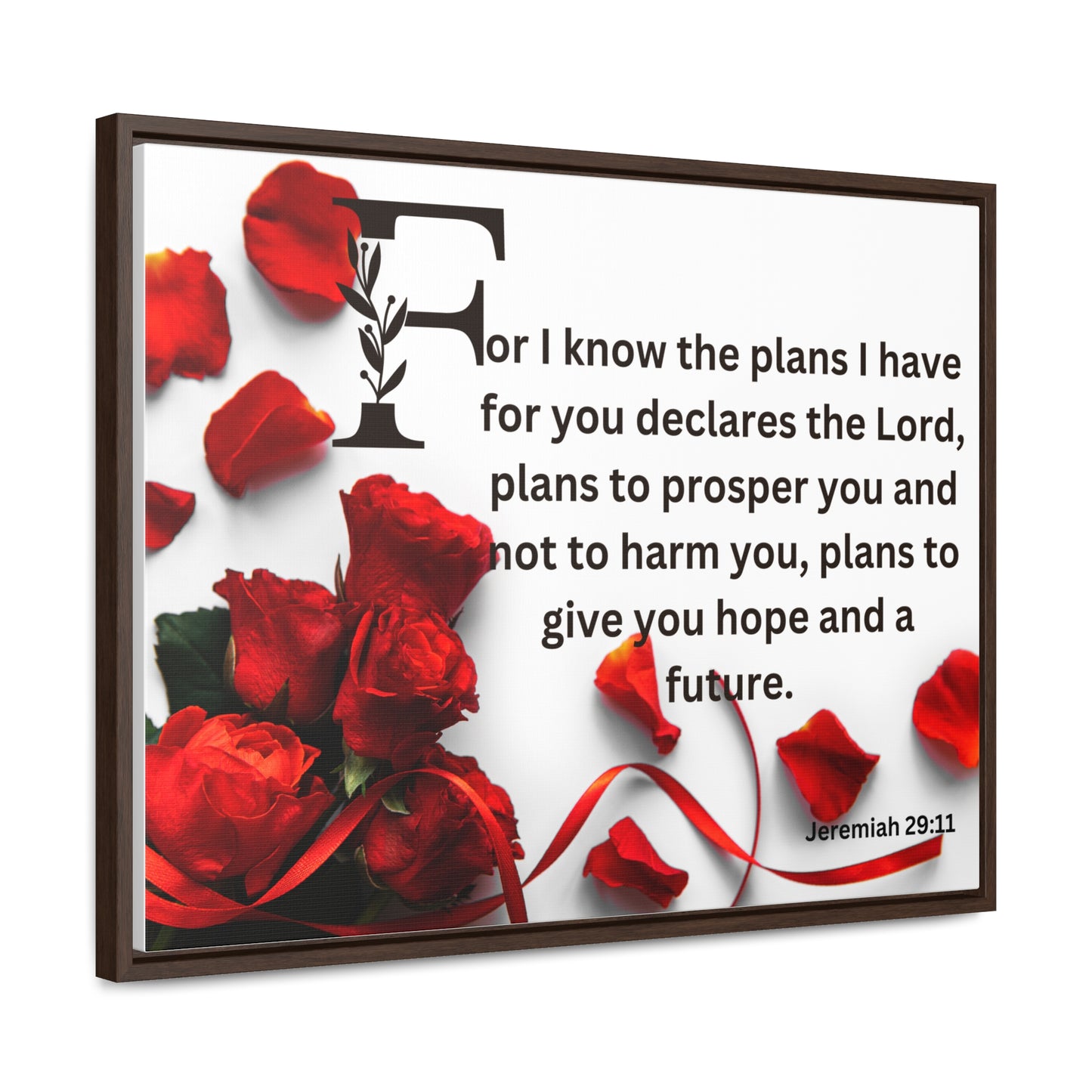 Christian Wall Art: Scripture Jeremiah 29:11 (Floating Frame)