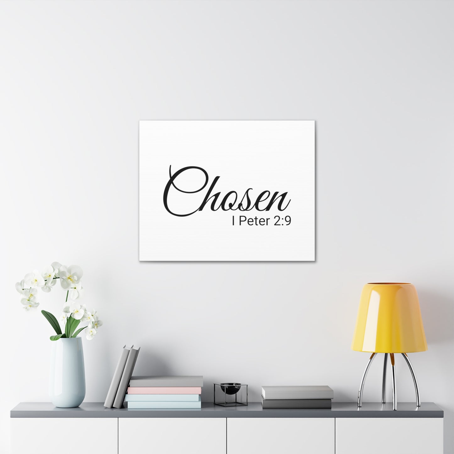 Christian Wall Art "Chosen" Verse I Peter 2:9 - Ready to Hang Unframed