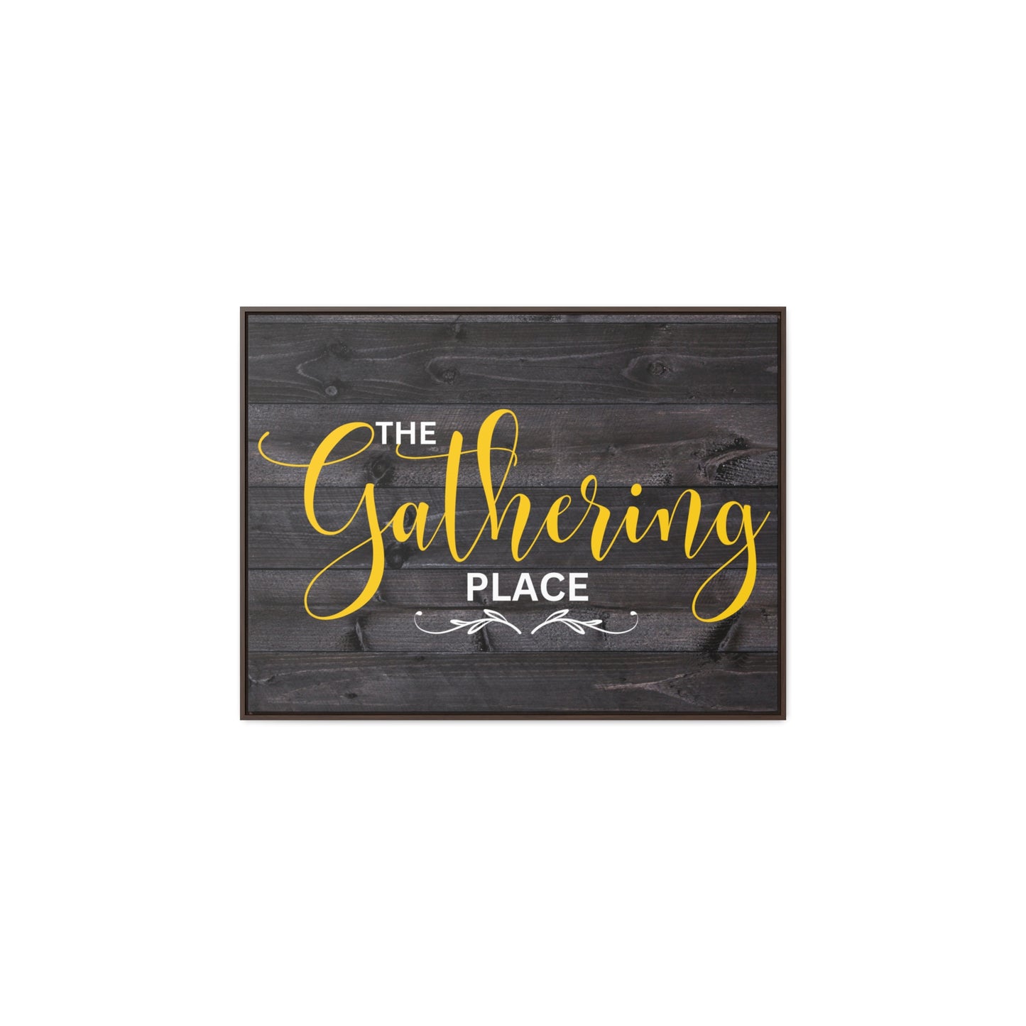 Christian Wall Art: The Gathering Place (Floating Frame)