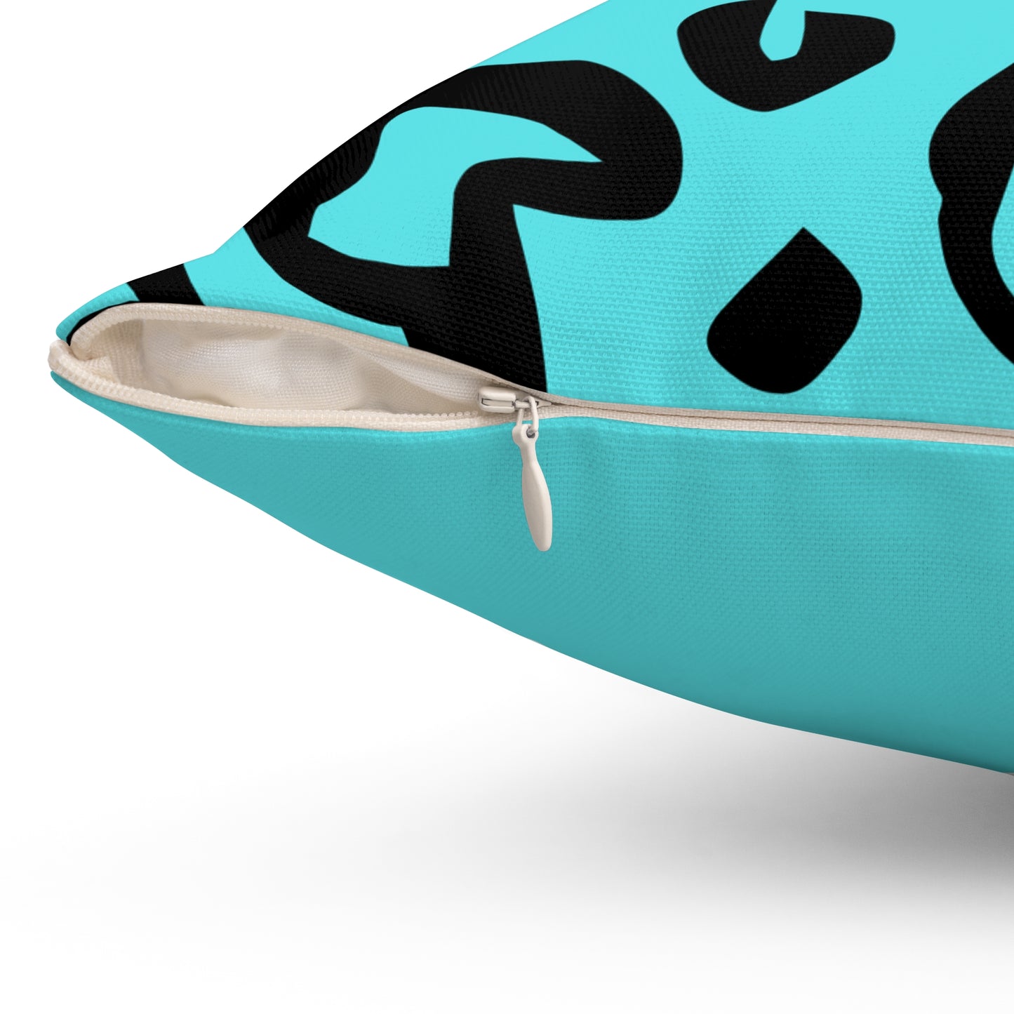 Leopard Print (Dual) Turquoise Throw Pillow