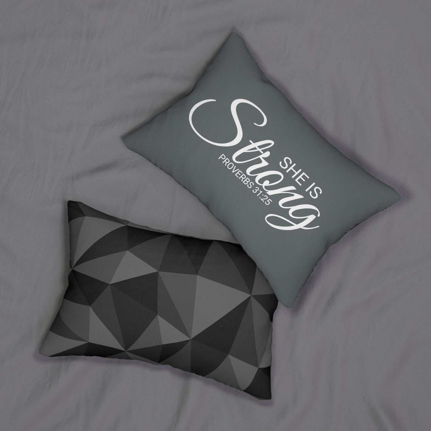 Scripture She is Strong Proverbs 31:25 Bible Verse Pillow