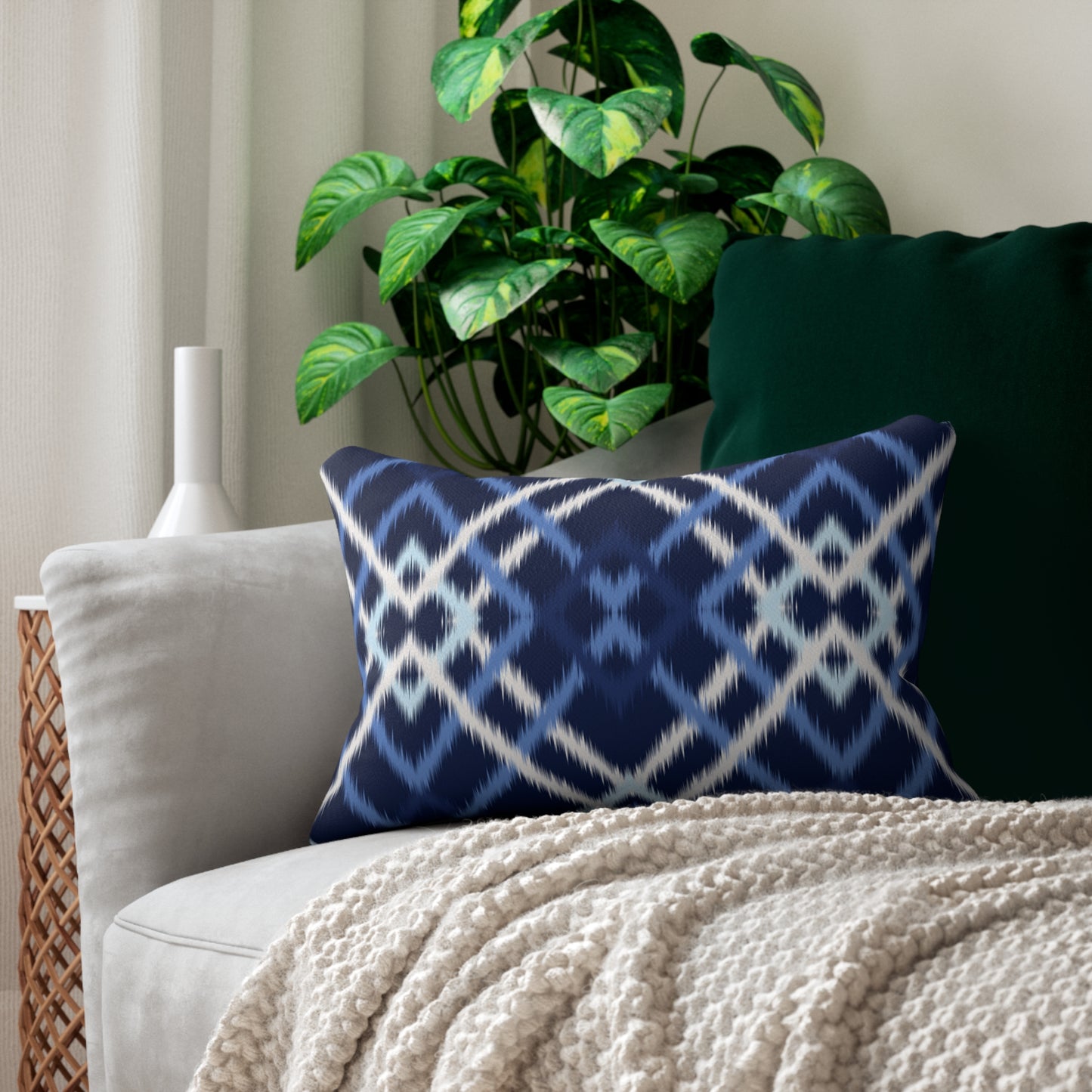 Ikat Style Accent Pillow