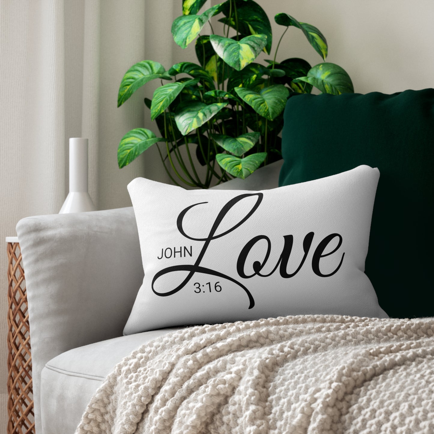 Scripture Love John 3:16 Bible Verse Pillow