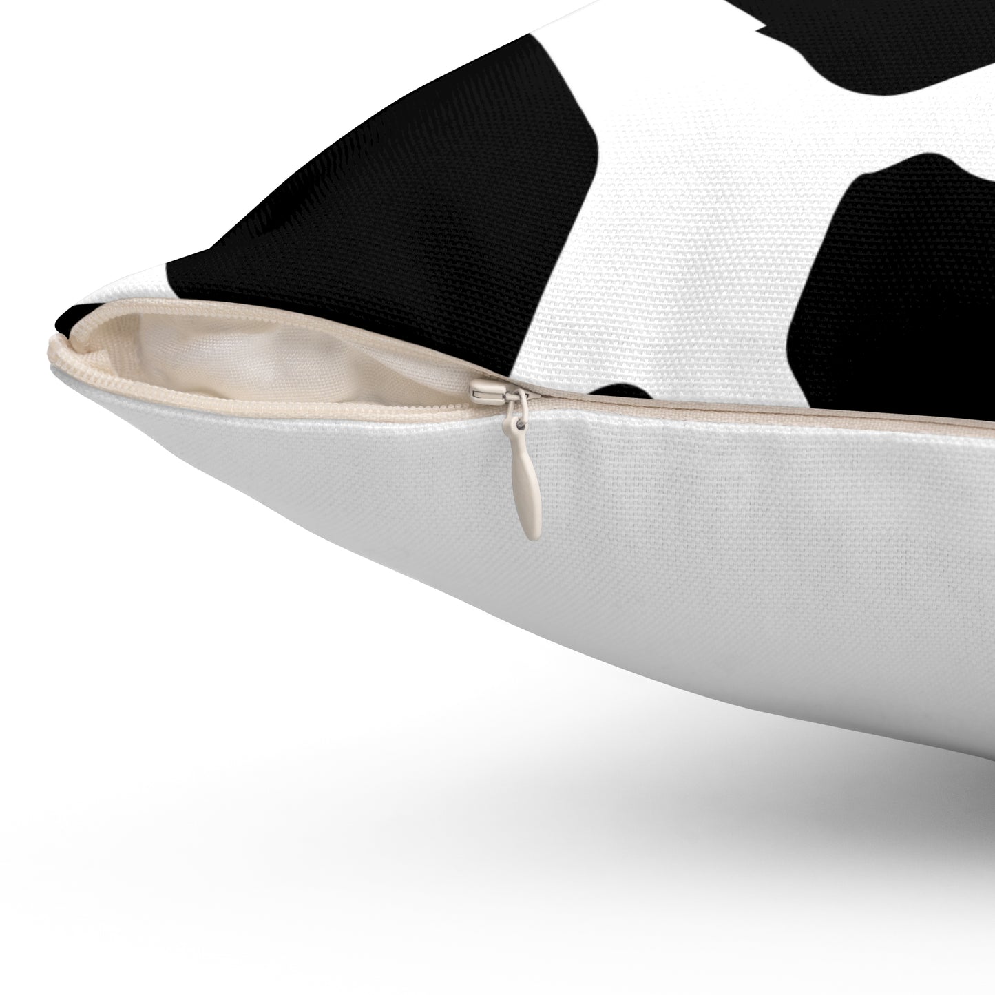 Cow Print (Dual) White Throw Pillow