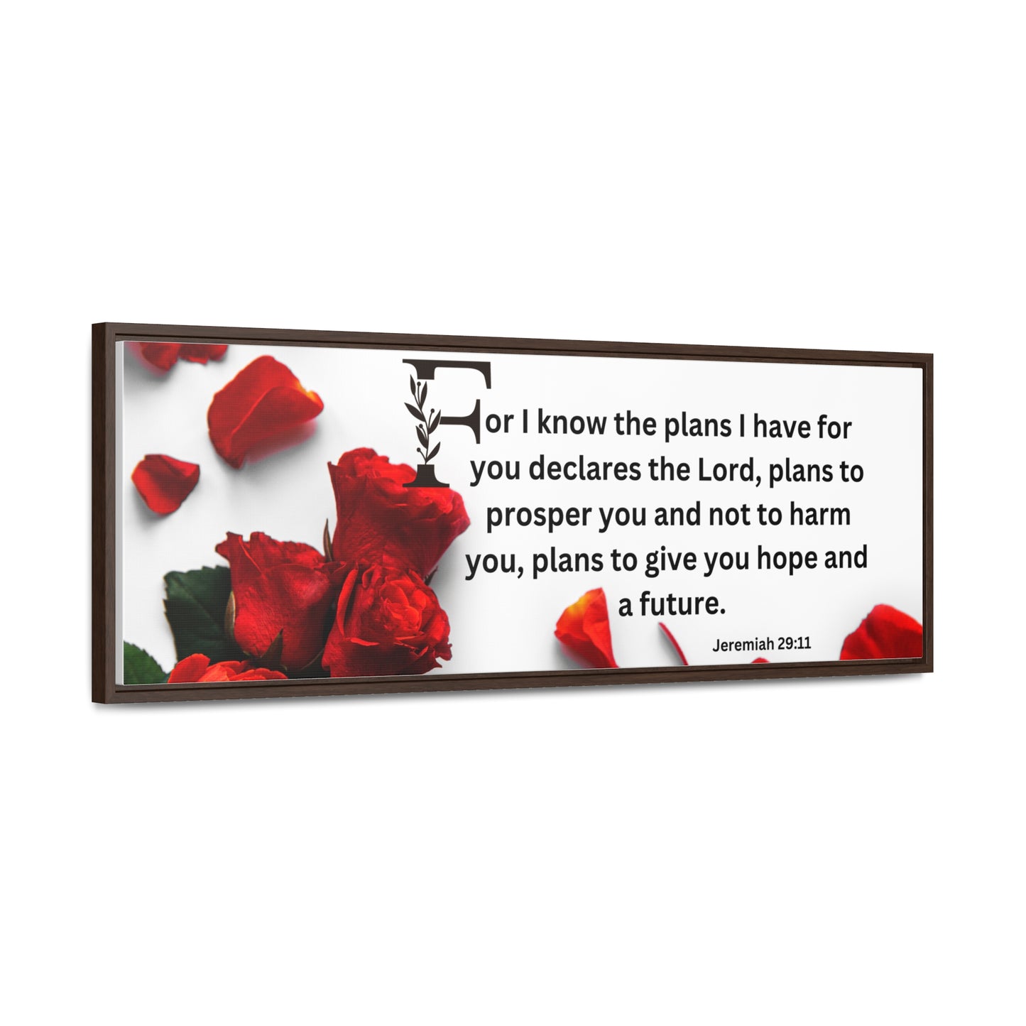 Christian Wall Art: Scripture Jeremiah 29:11 (Floating Frame)