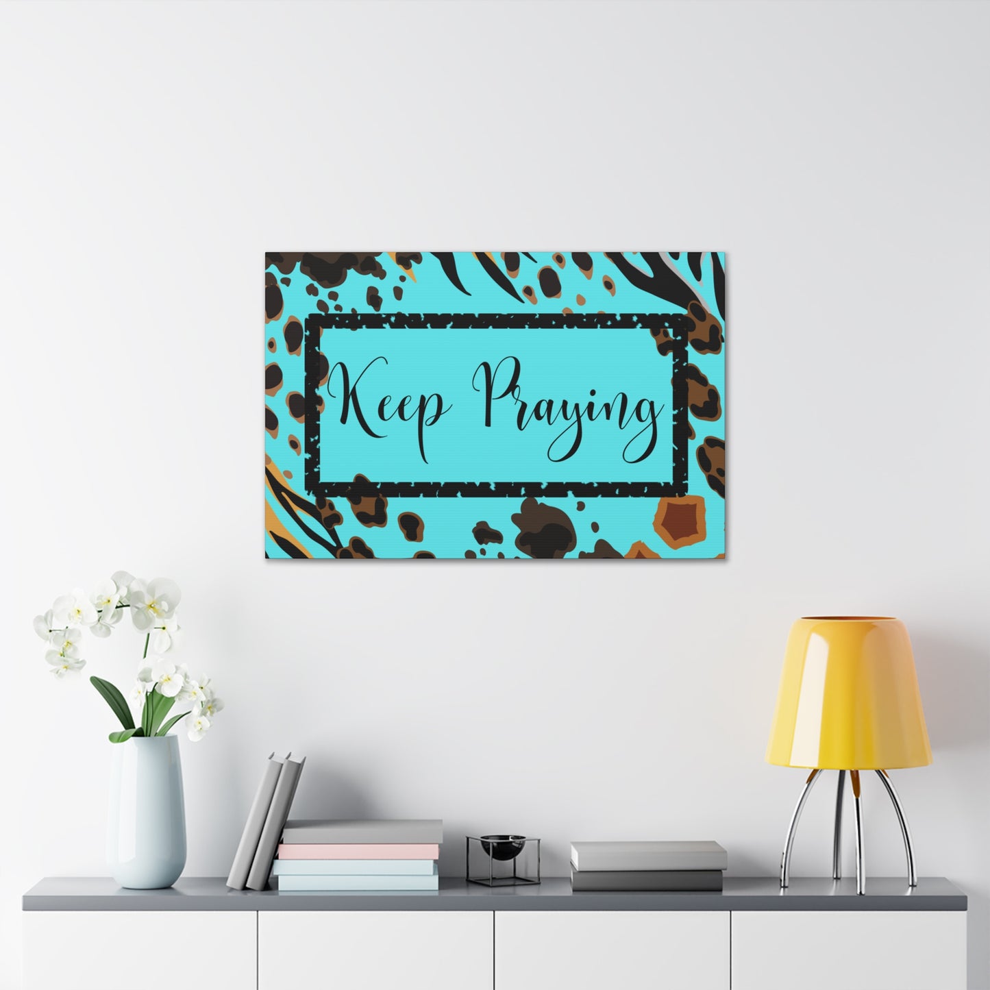 Christian Wall Art: Keep Praying (Wood Frame Ready to Hang)