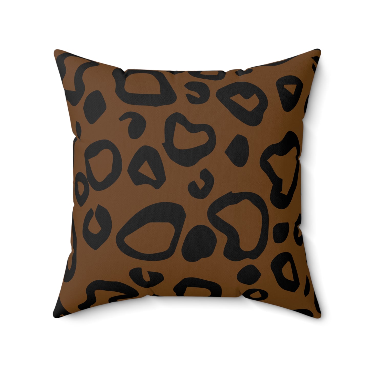 Leopard Print (Dual) Brown Throw Pillow