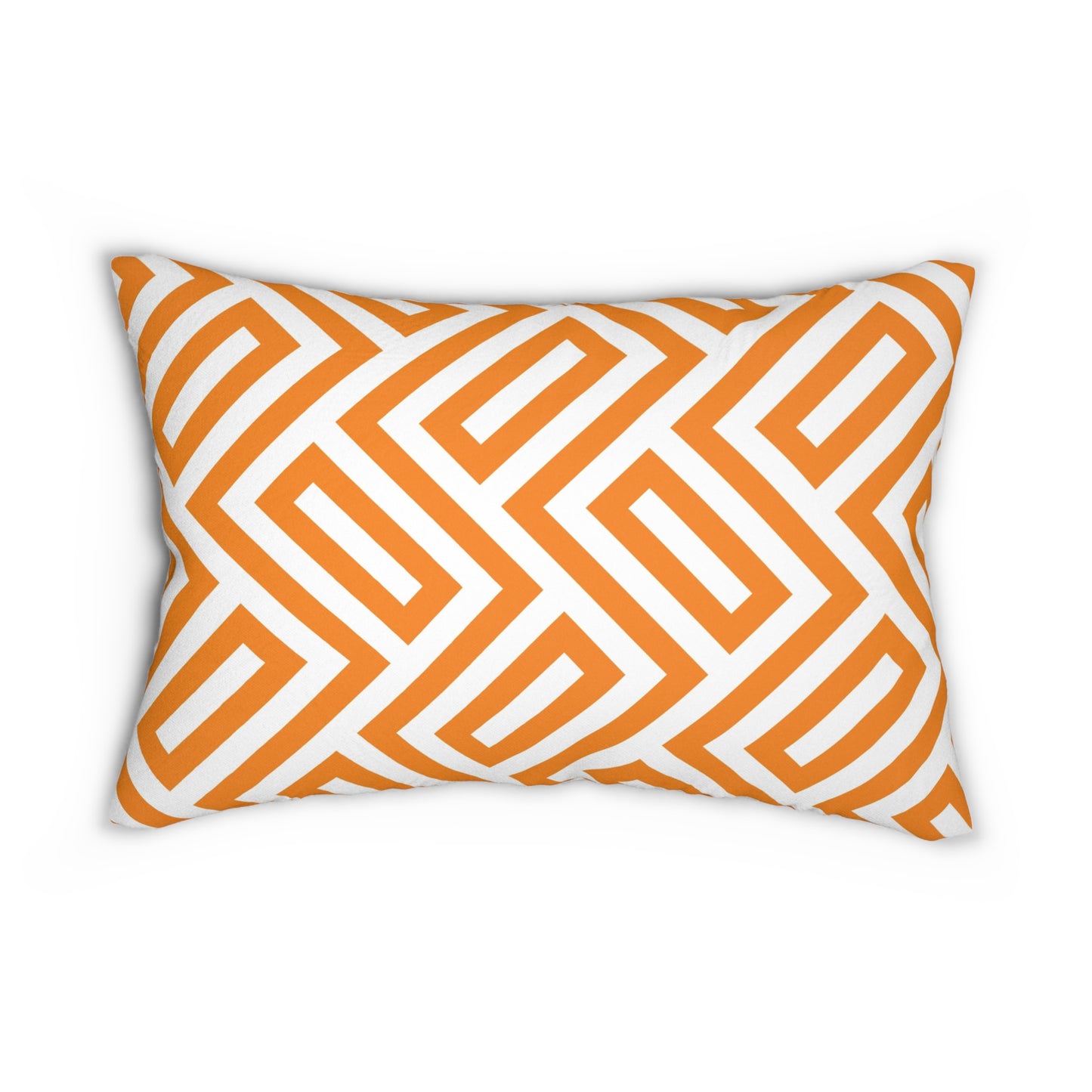 Burnt Orange Geometric Accent Pillow