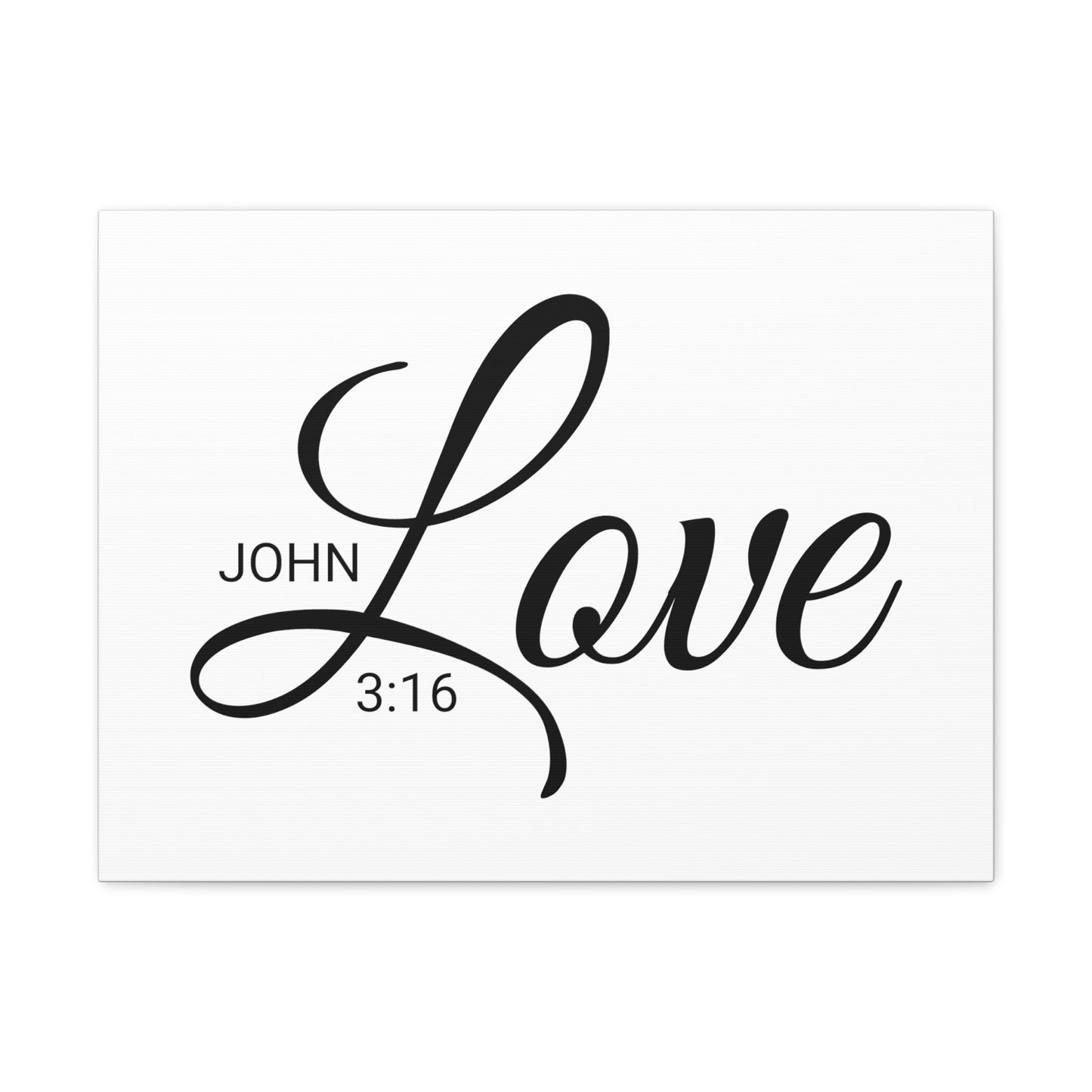 Christian Wall Art "Love" Verse John 3:16 Ready to Hang Unframed