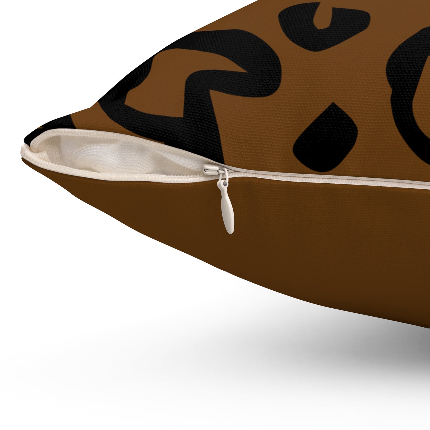 Leopard Print (Dual) Brown Throw Pillow