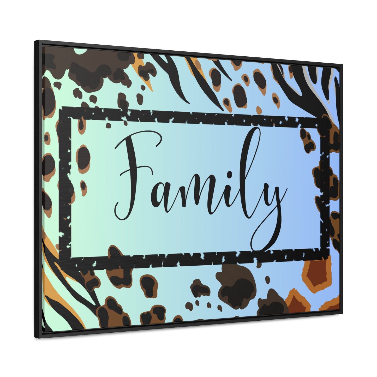 Christian Wall Art: Family (Floating Frame)