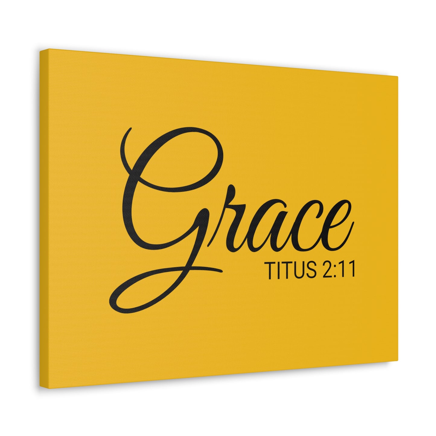 Arte de pared cristiano "Grace" Versículo Tito 2:11 listo para colgar sin marco