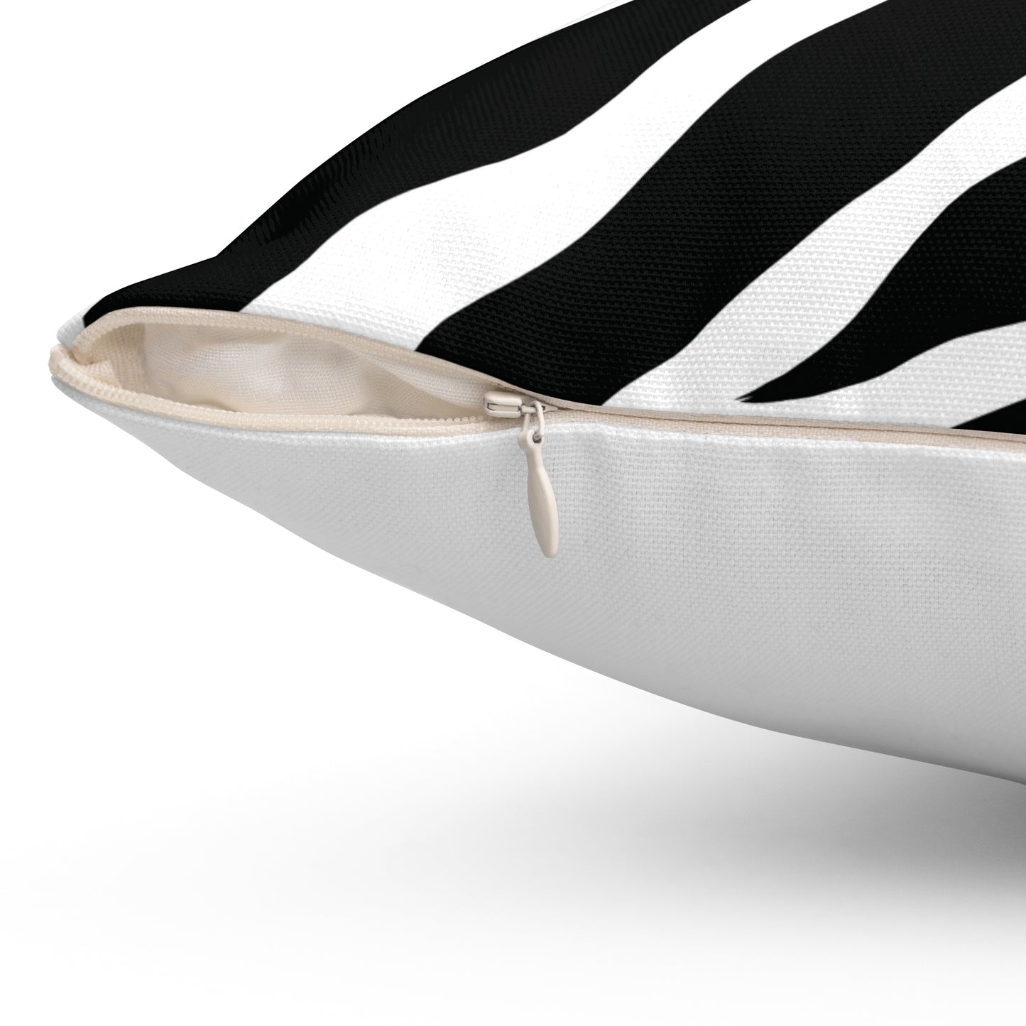 Zebra Print (Dual) White Throw Pillow