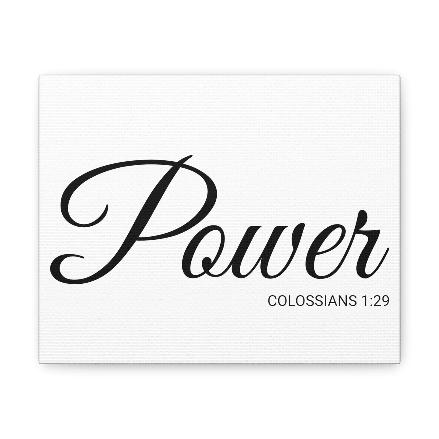Christian Wall Art "Power" Verse Colossians 1:29 Ready to Hang Unframed