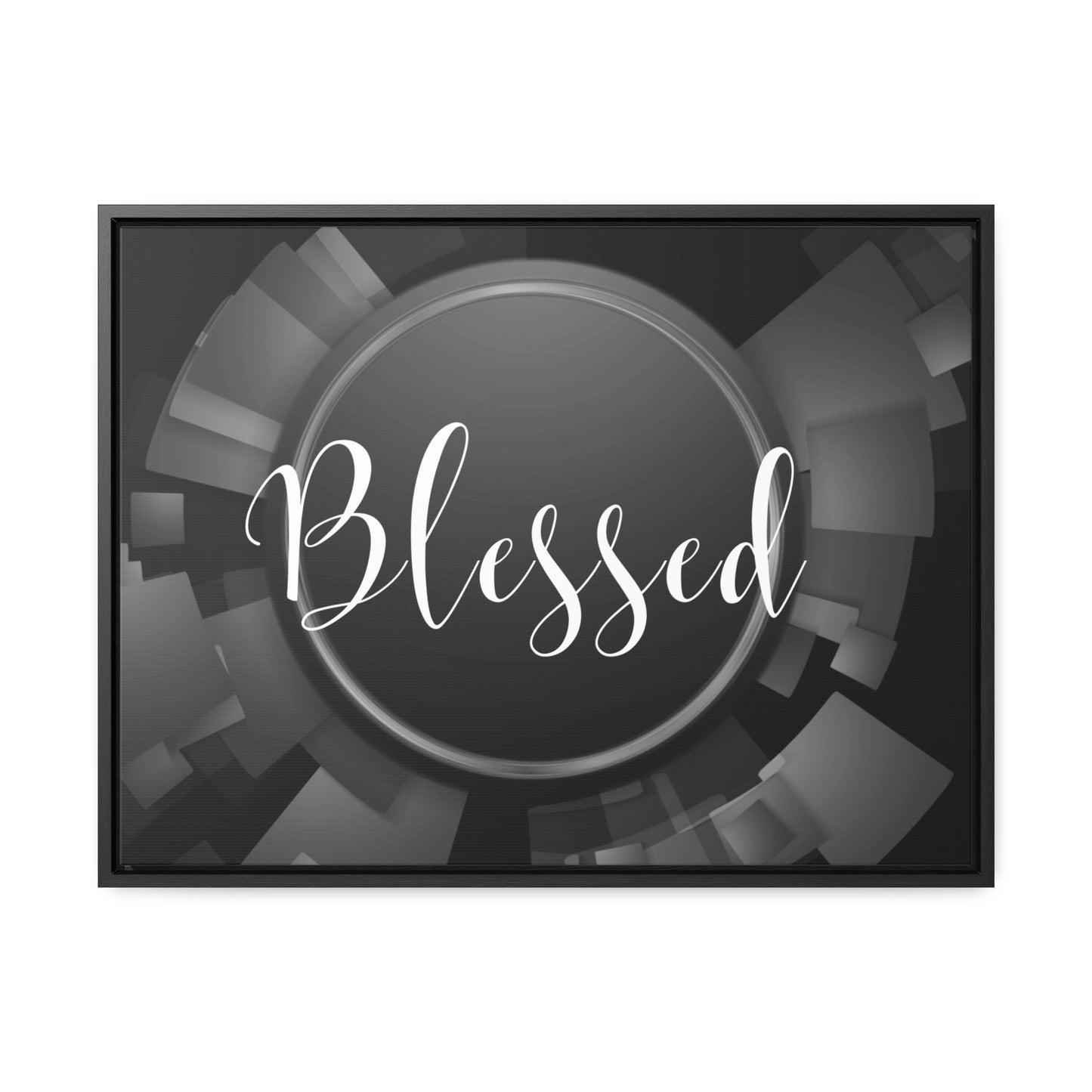 Christian Wall Art: Blessed (Floating Frame)