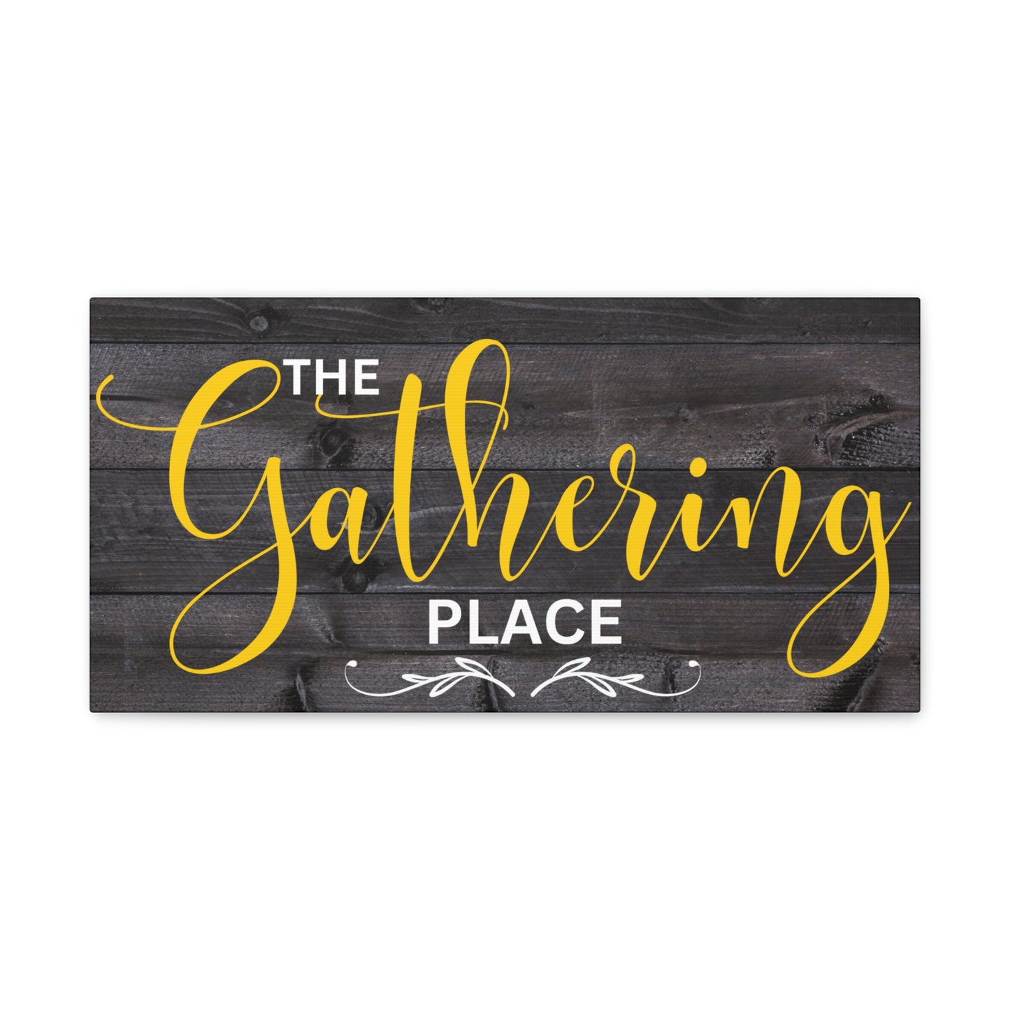 Christian Wall Art: The Gathering Place (Wood Frame Ready to Hang)