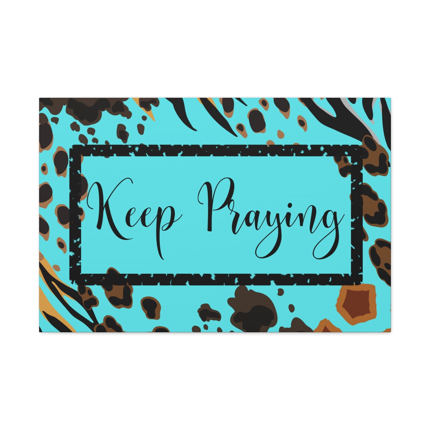 Christian Wall Art: Keep Praying (Wood Frame Ready to Hang)