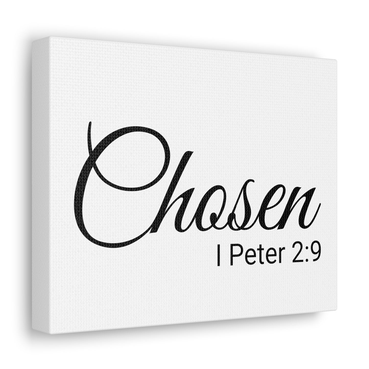 Christian Wall Art "Chosen" Verse I Peter 2:9 - Ready to Hang Unframed