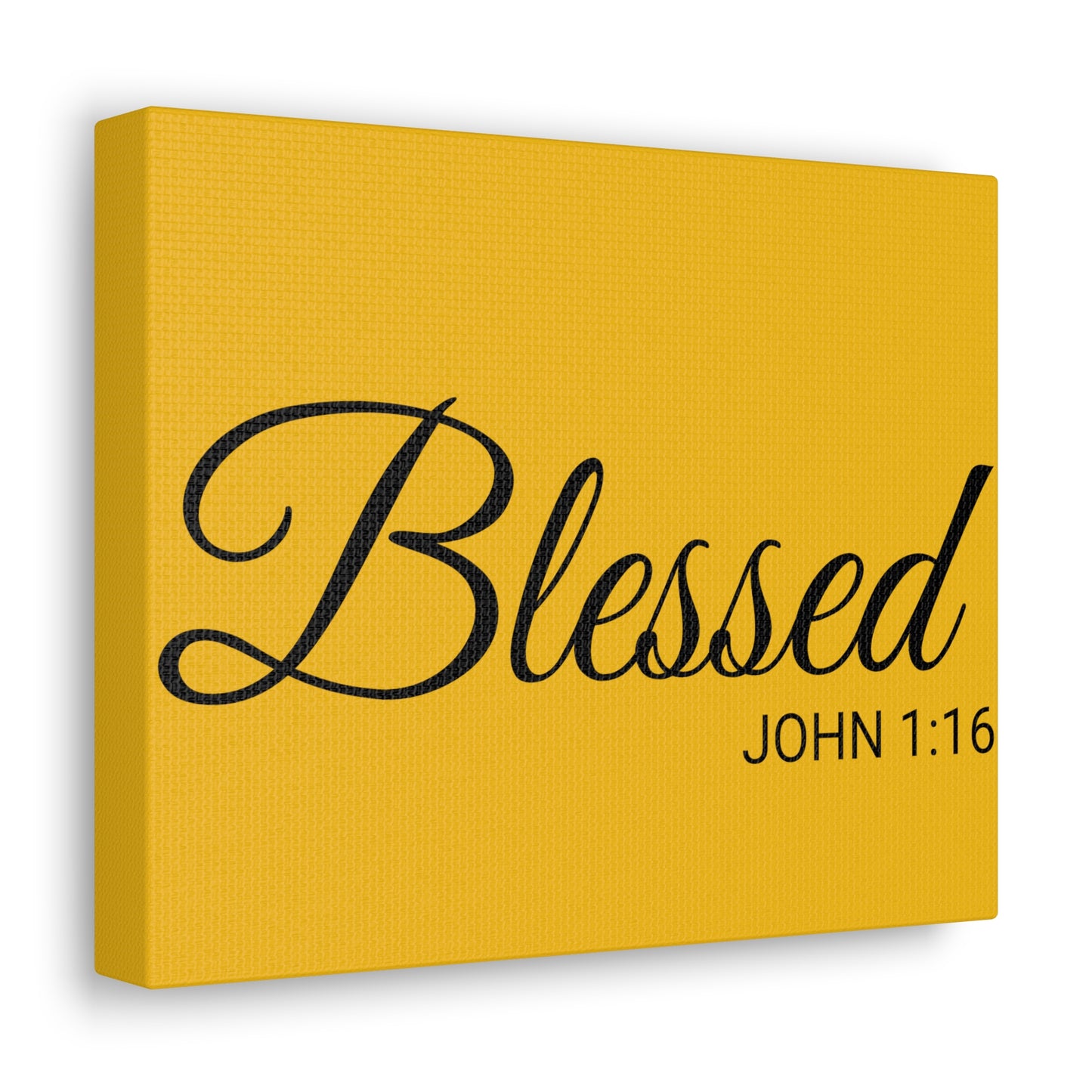 Christian Wall Art "Blessed" Verse John 1:16 - Ready to Hang Unframed