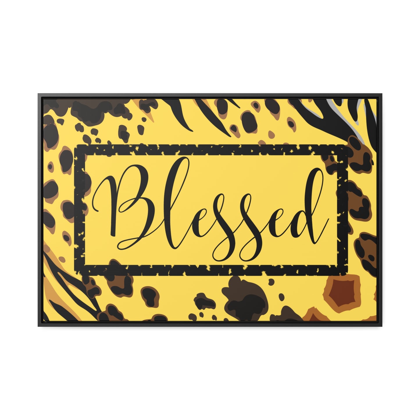 Christian Wall Art: Blessed (Floating Frame)