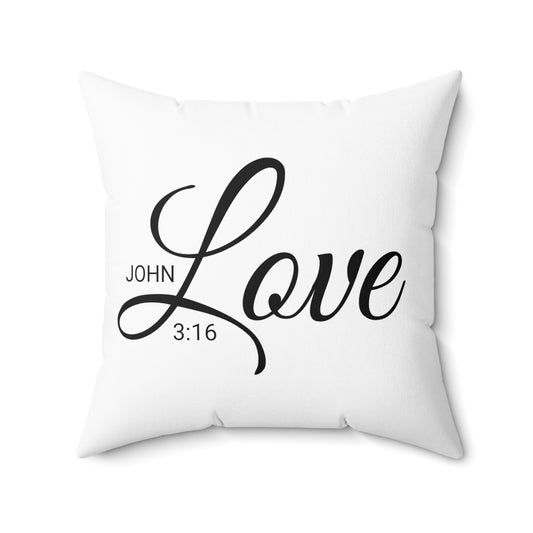 Scripture Love John 3:16 Bible Verse Pillow