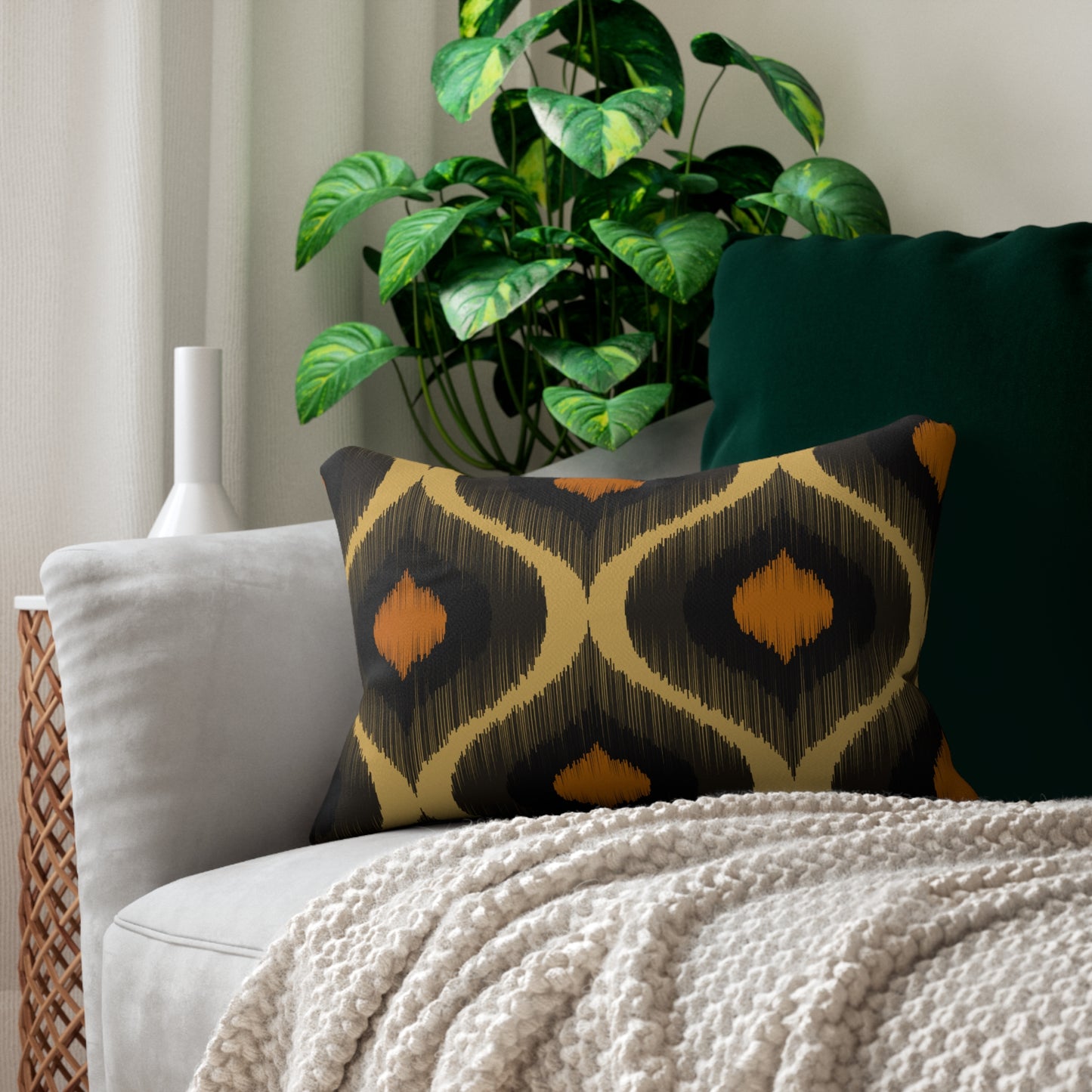 Ikat Style Accent Pillow