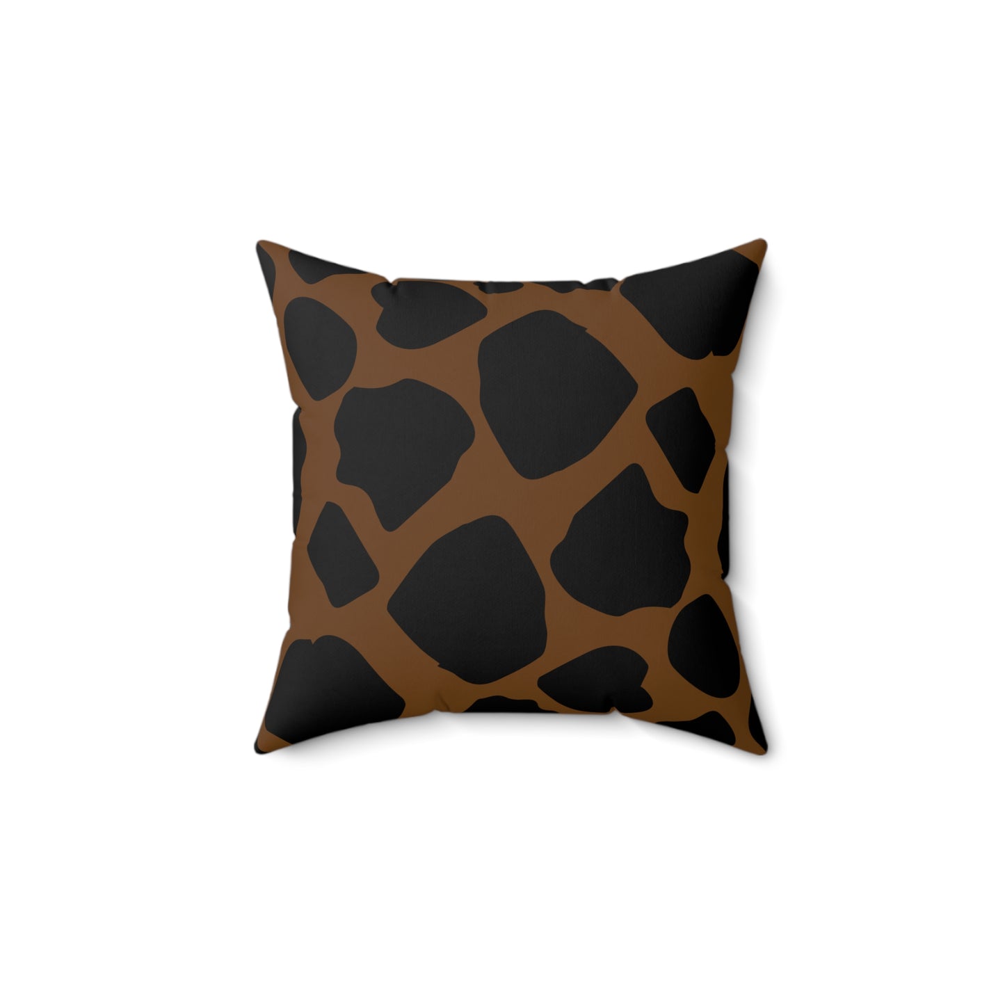 Cow Print (Dual) Brown Throw Pillow