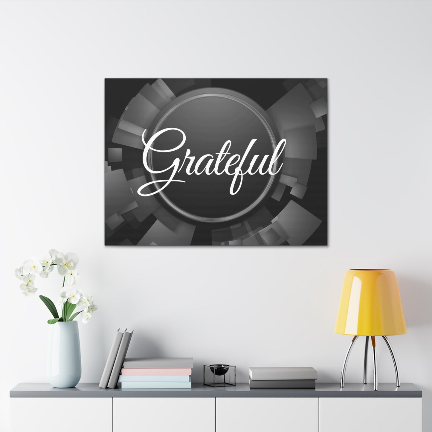 Christian Wall Art: Grateful (Wood Frame Ready to Hang)