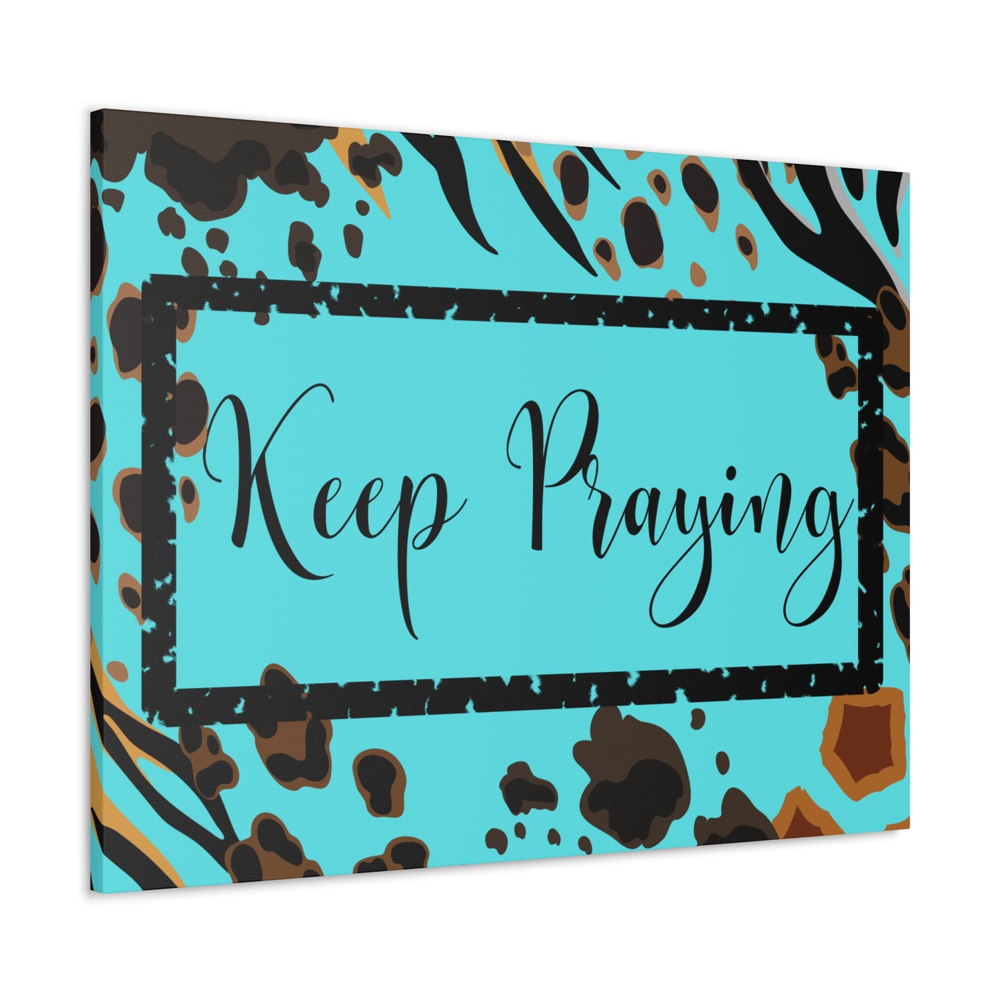 Christian Wall Art: Keep Praying (Wood Frame Ready to Hang)