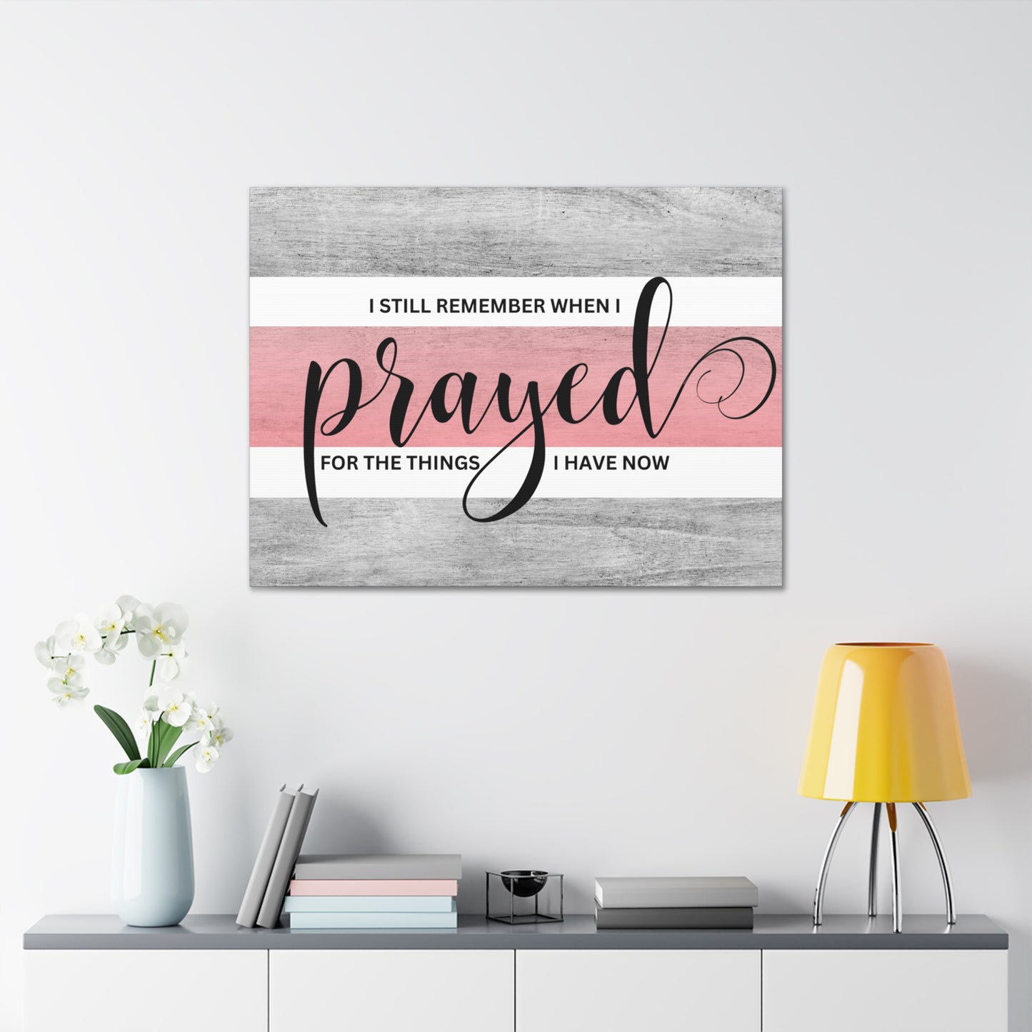 Christian Wall Art: Prayed For (Wood Frame Ready to Hang)