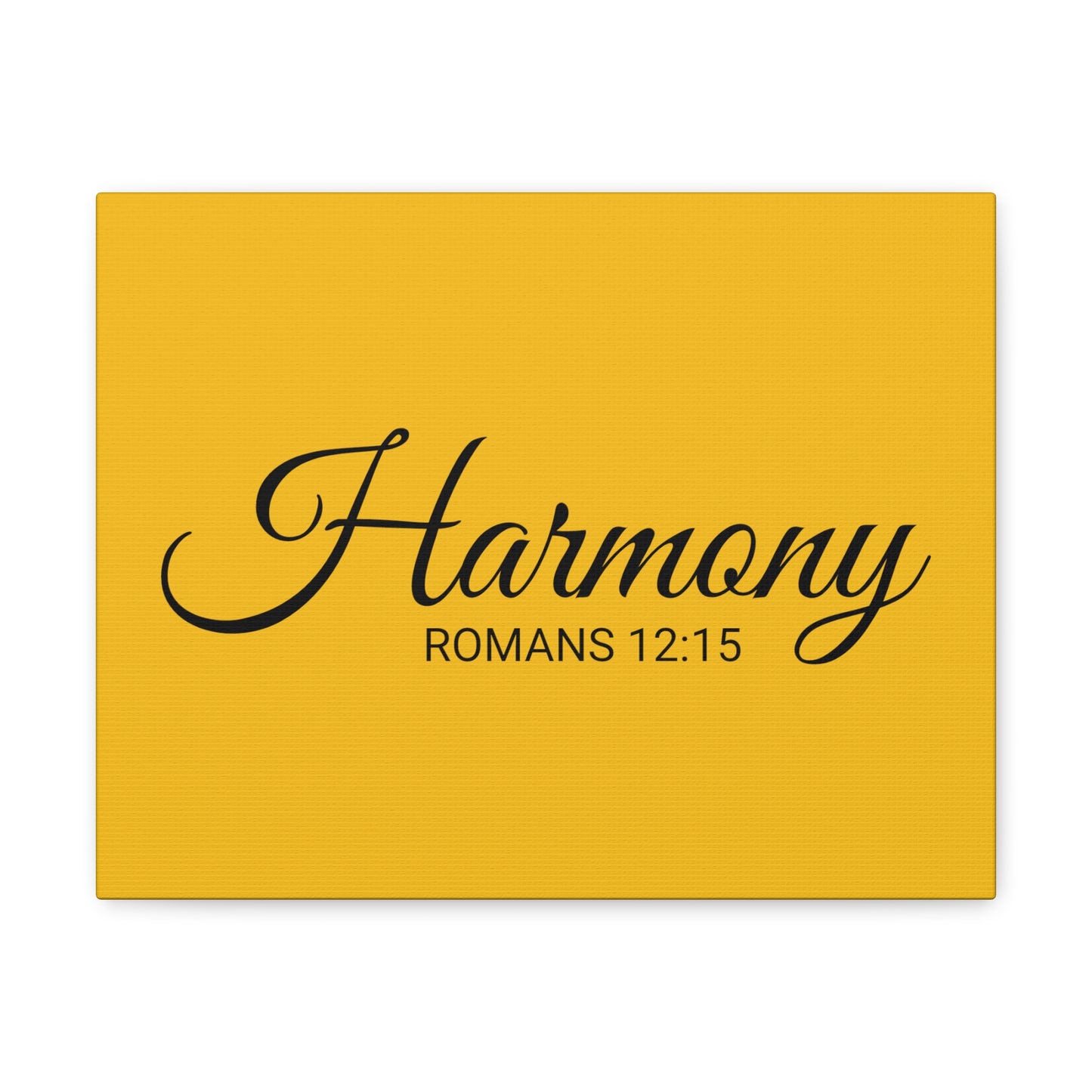 Christian Wall Art "Harmony" Verse Romans 12:15 Ready to Hang Unframed