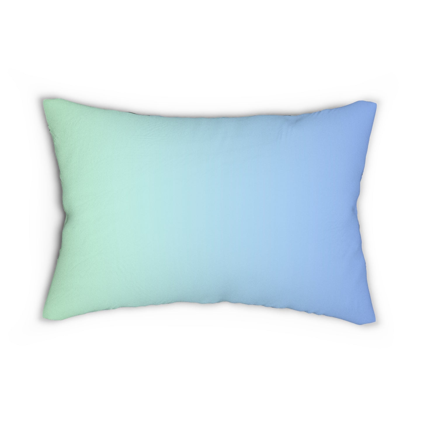 Cow Print (Dual) Blue-Green Ombre Accent Pillow