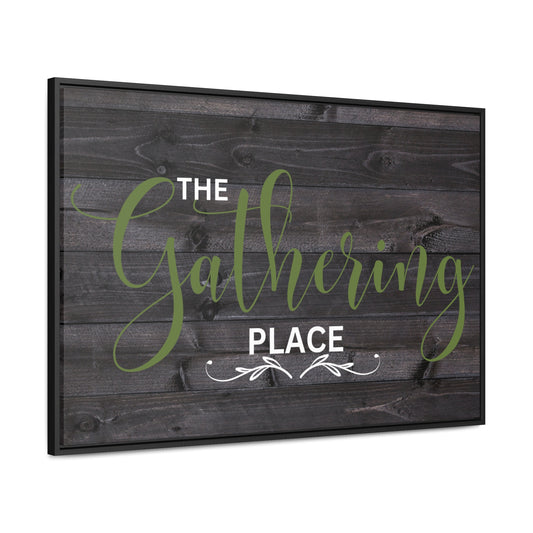 Christian Wall Art: The Gathering Place (Floating Frame)