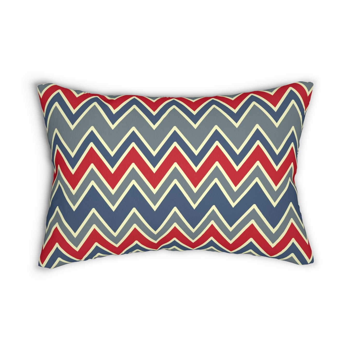 Almohada decorativa en zigzag multicolor 