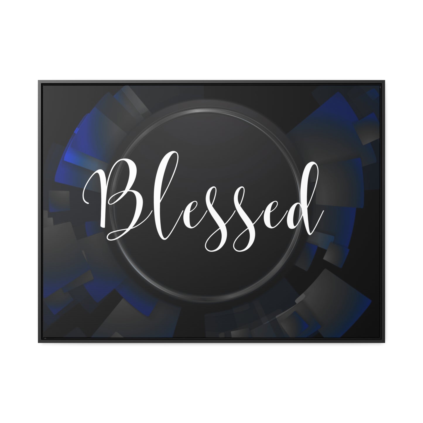 Christian Wall Art: Blessed (Floating Frame)