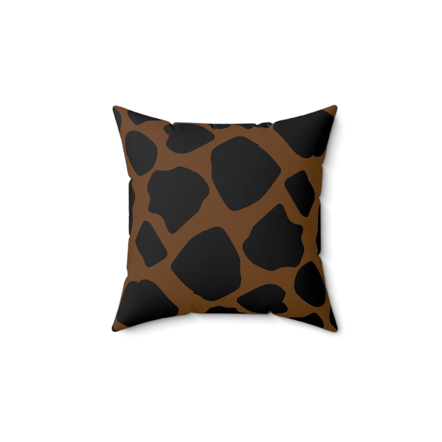 Cow Print Brown Throw Pillow