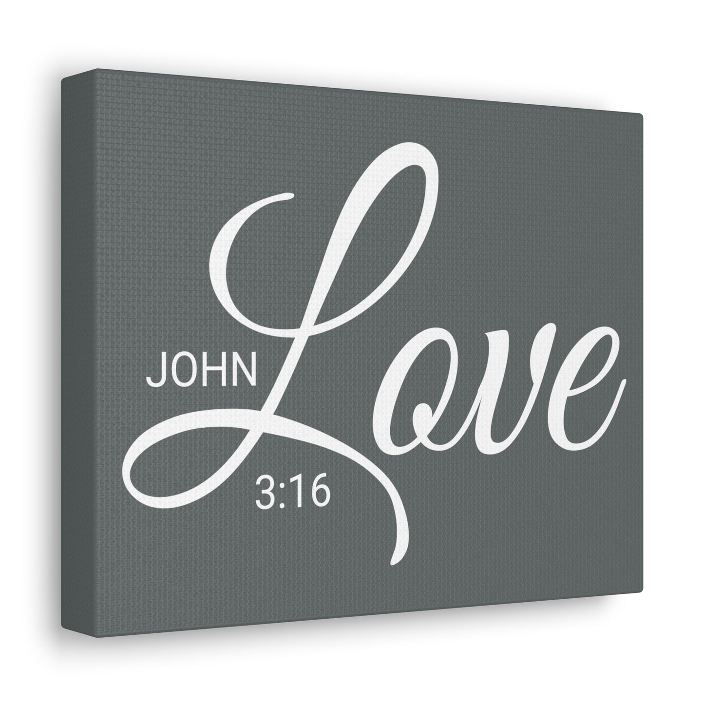 Christian Wall Art "Love" Verse John 3:16 Ready to Hang Unframed