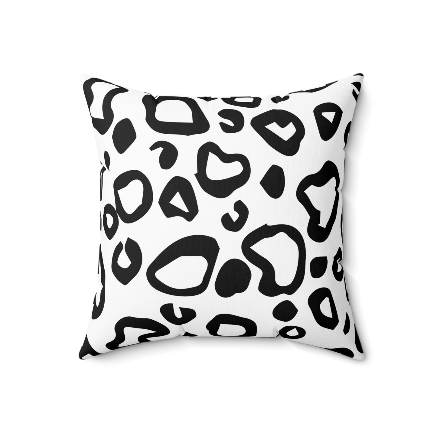 Leopard Print White Throw Pillow