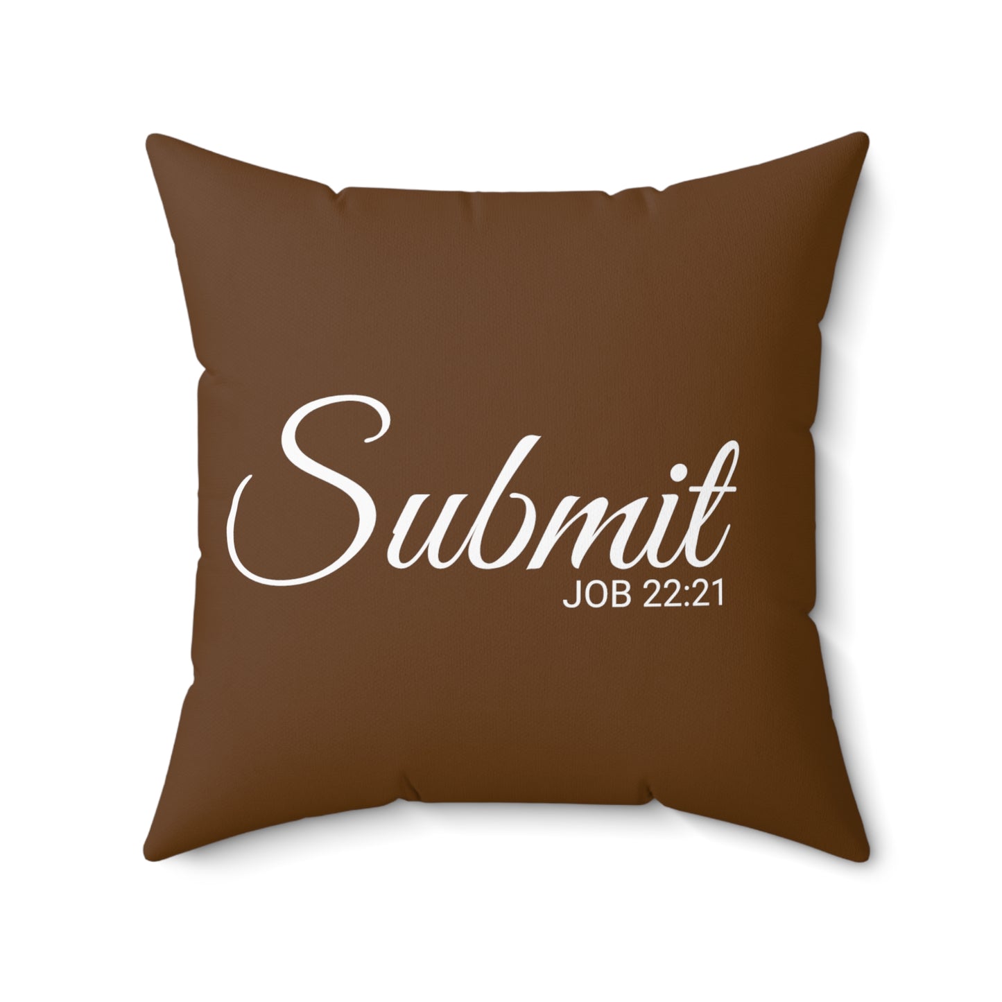 Scripture Submit Job 22:21 Bible Verse Throw Pillow